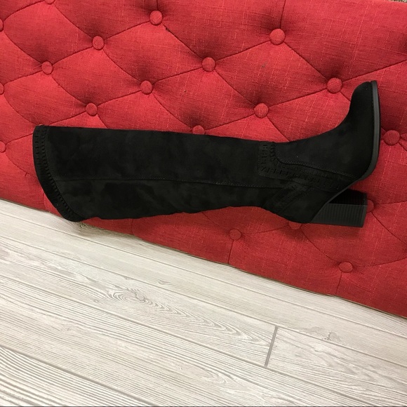 Black Over the Knee Boots - Picture 4 of 8
